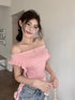 Women Off-Shoulder Ruffle Fall Tops